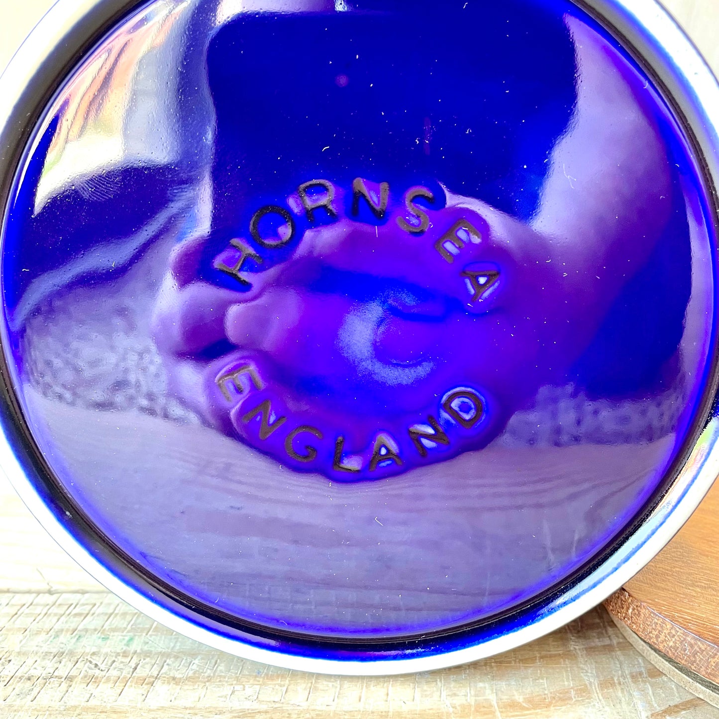 Large Hornsea Blue Heirloom Flour storage jar