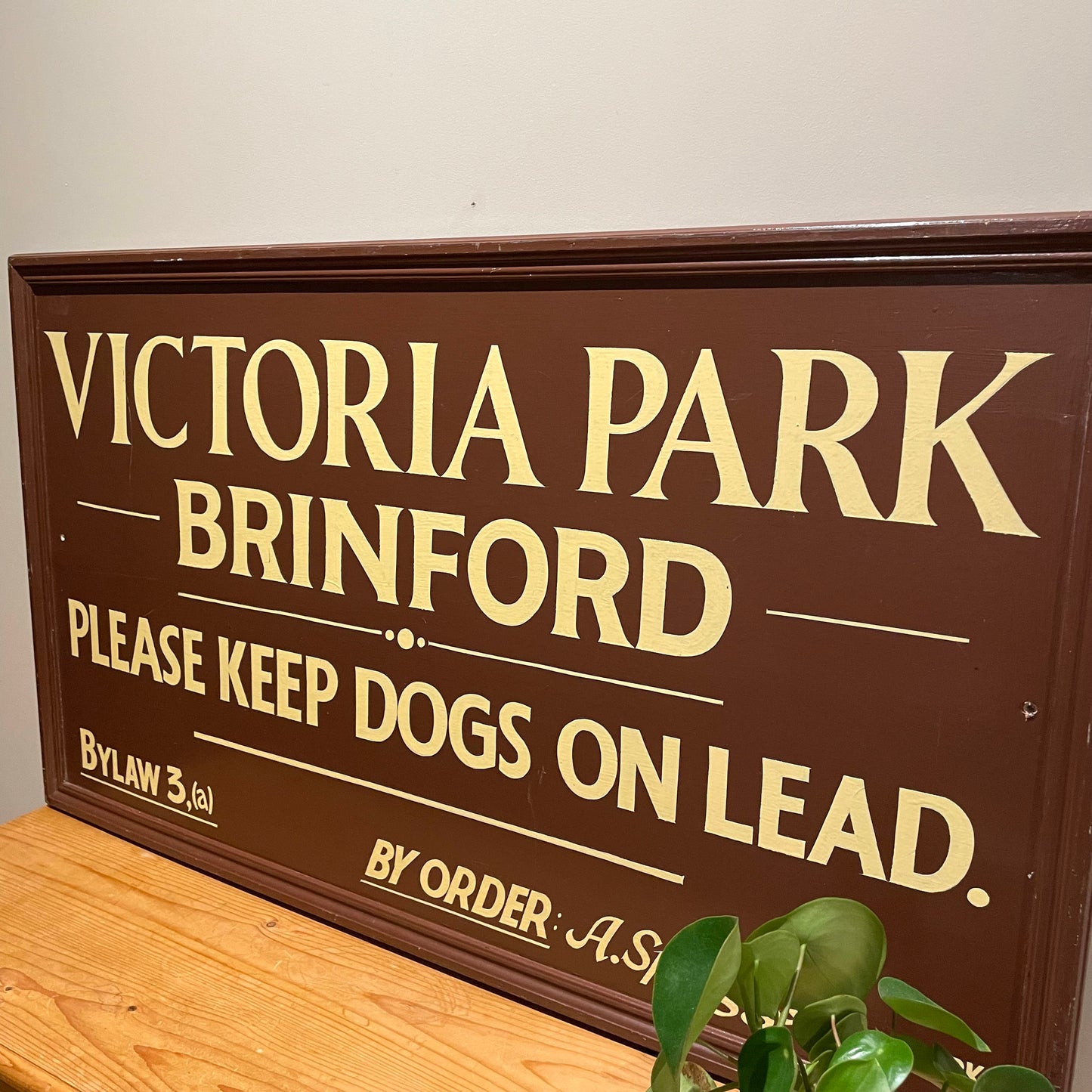 Original Vintage Park Sign