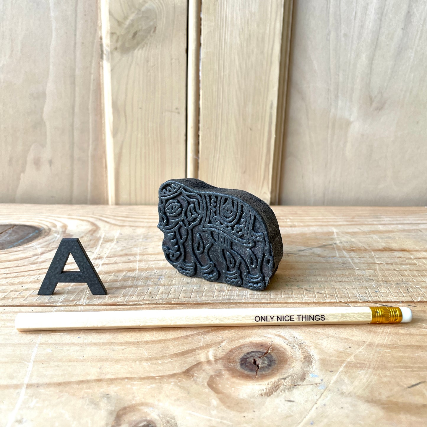 Vintage small Indian printing block