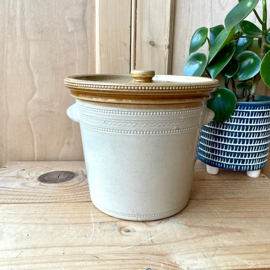 Large Vintage 6lb Stoneware Butter Crock