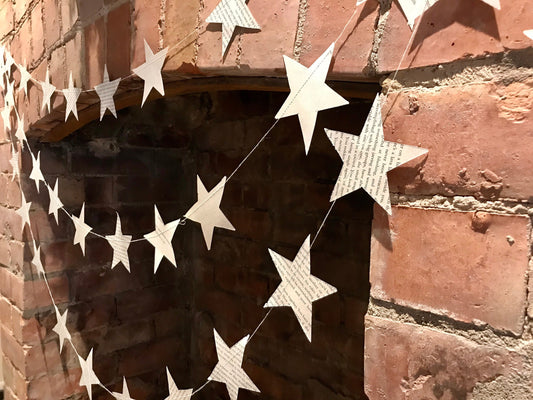 Vintage paper star garland