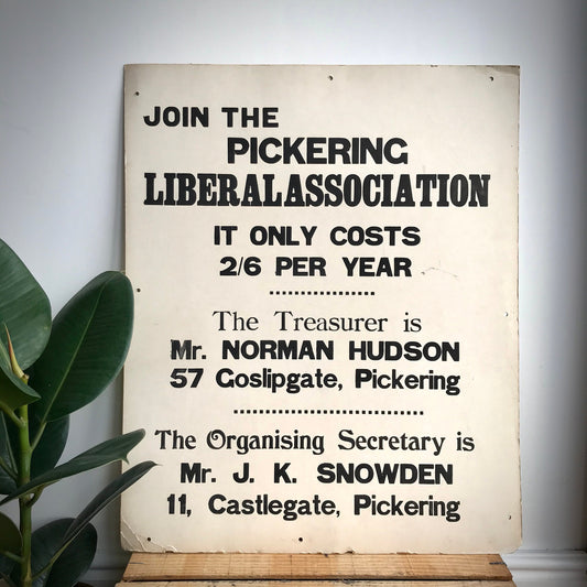 Vintage political sign