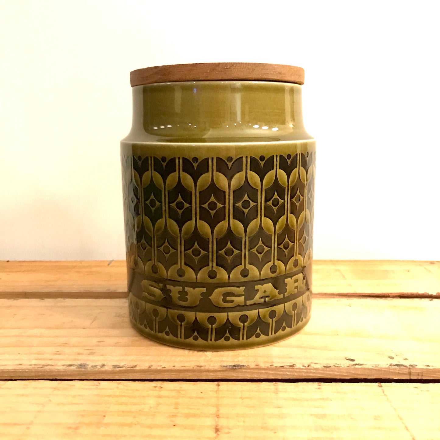 Hornsea green Heirloom storage jars