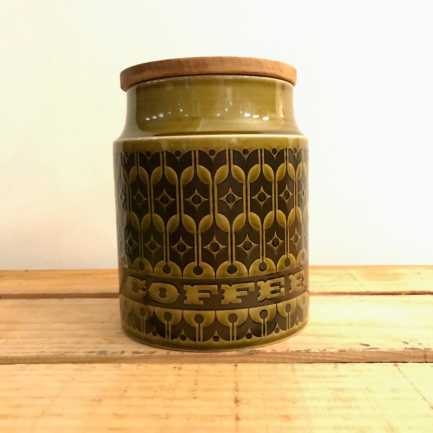 Hornsea green Heirloom storage jars