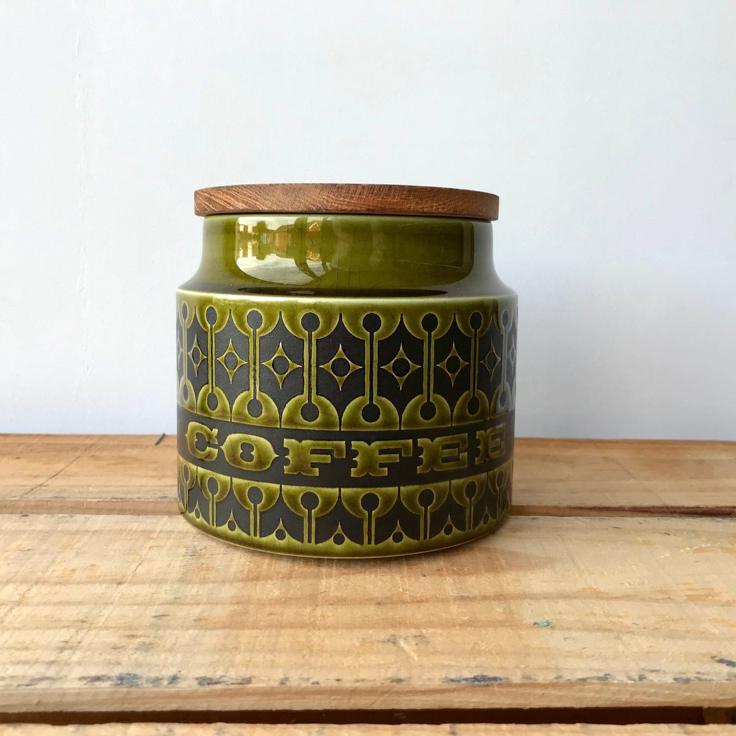 Hornsea green Heirloom storage jars