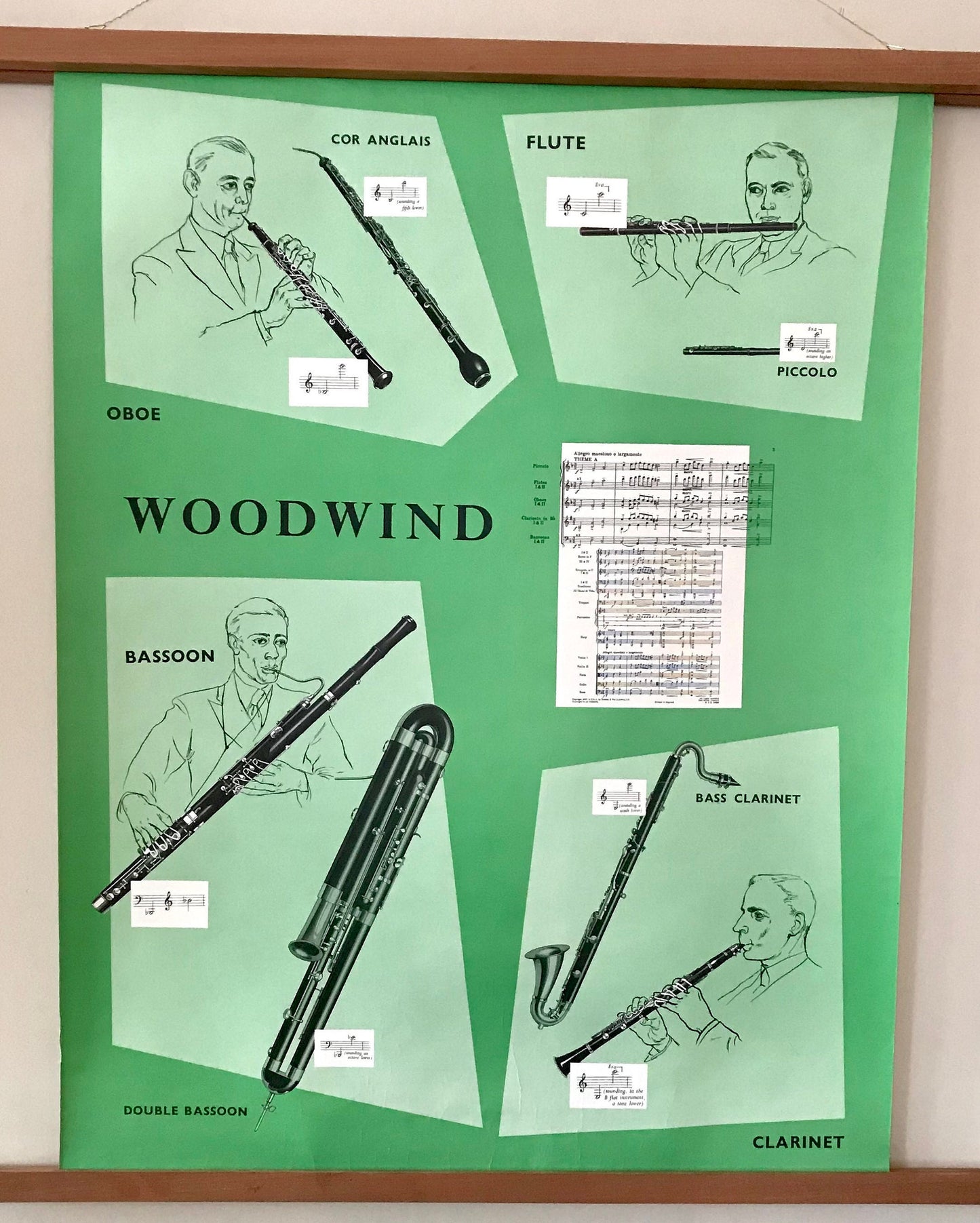 Vintage educational posters: The Orchestra set of five