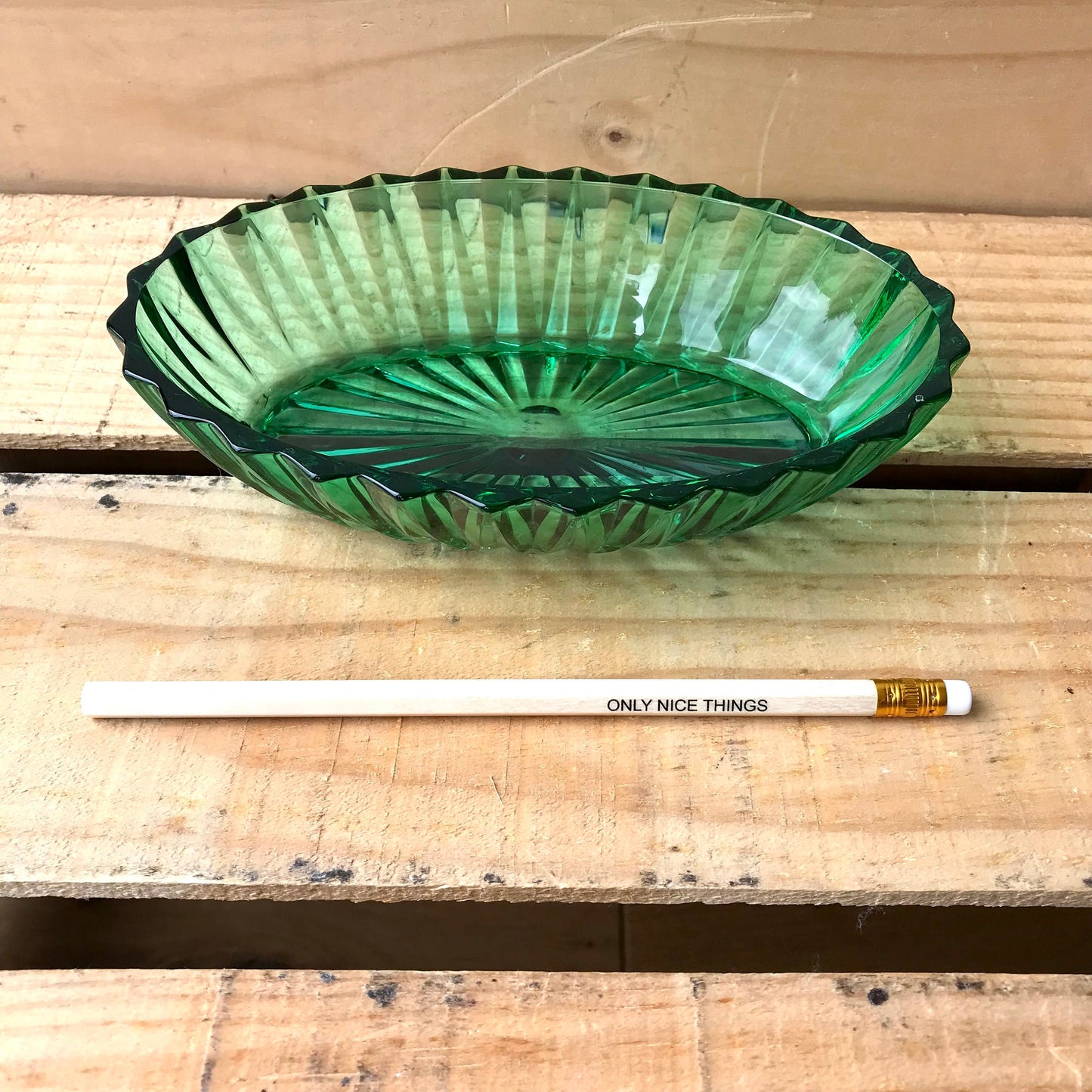 French vintage glass dish