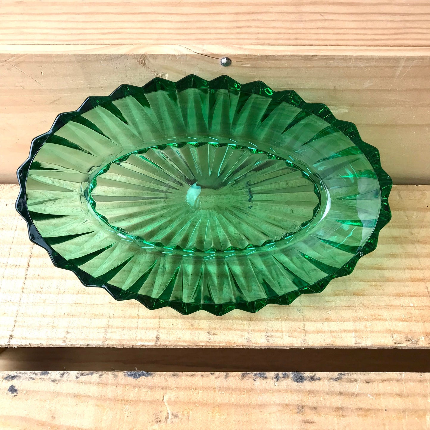 French vintage glass dish