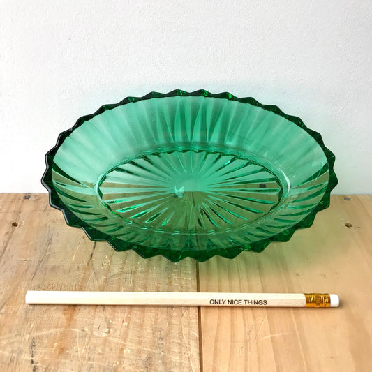 French vintage glass dish